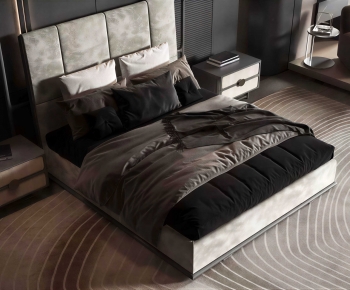Modern Double Bed-ID:399796961