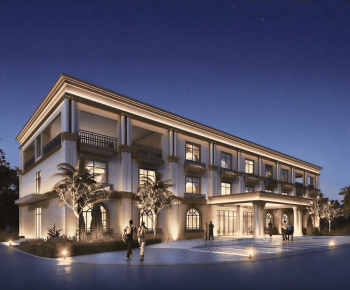 European Style Appearance Of Commercial Building-ID:564997915