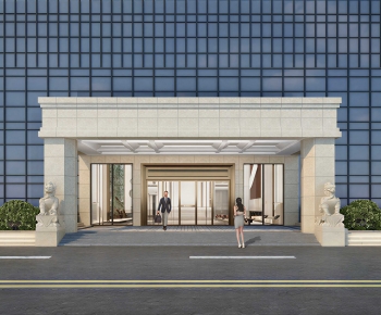 New Chinese Style Facade Element-ID:102689385