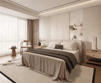 Wabi-sabi Style Bedroom-ID:742459361