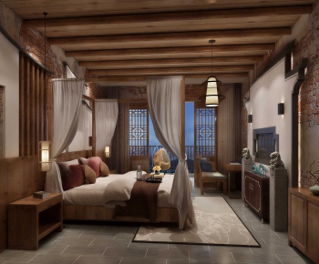 New Chinese Style Bedroom-ID:317828895