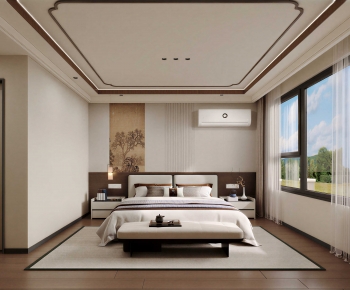 New Chinese Style Bedroom-ID:908303985