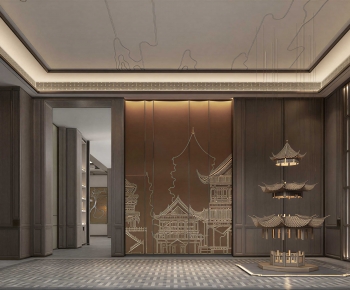 New Chinese Style Real Estate Sales Office-ID:705981023