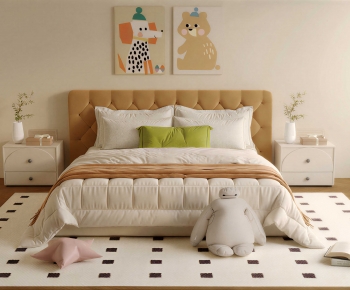 Modern Double Bed-ID:282004126