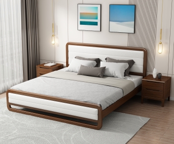 Modern Double Bed-ID:134043939