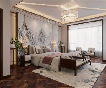 New Chinese Style Bedroom-ID:919322976