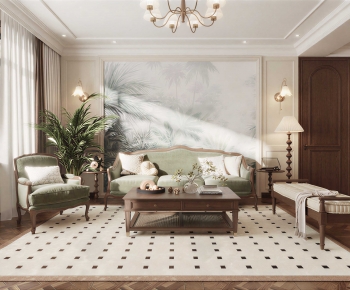 Retro Style A Living Room-ID:891490051