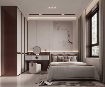 New Chinese Style Bedroom-ID:386472943