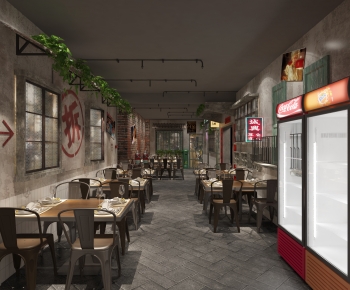 Retro Style Barbecue Restaurant-ID:682791957