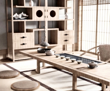 Japanese Style Tea Tables And Chairs-ID:736826907
