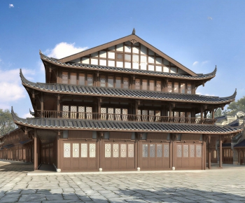 Chinese Style Ancient Architectural Buildings-ID:536855946