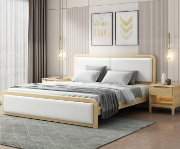 Modern Double Bed-ID:380903011