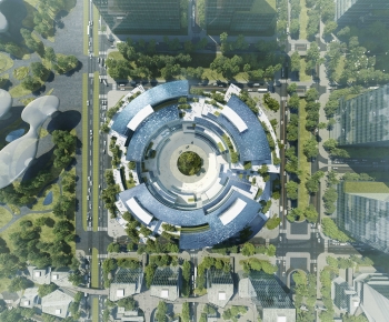 Modern Architectural Bird's-eye View Planning-ID:803451069