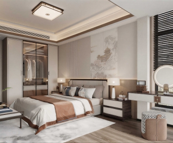 New Chinese Style Bedroom-ID:280232911