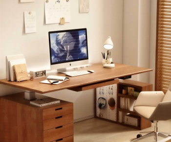 Modern Computer Desk And Chair-ID:712363009