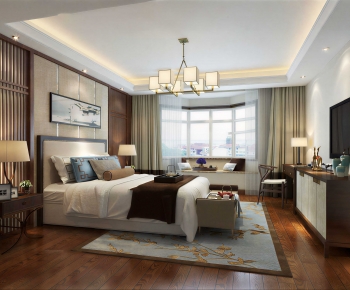 New Chinese Style Bedroom-ID:378726965