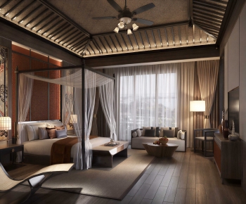 New Chinese Style Bedroom-ID:761323938
