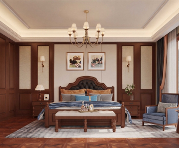 American Style Bedroom-ID:258693937