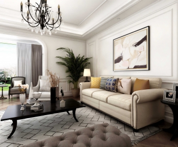 Simple European Style A Living Room-ID:387680547