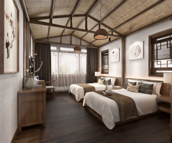 New Chinese Style Bedroom-ID:574228054