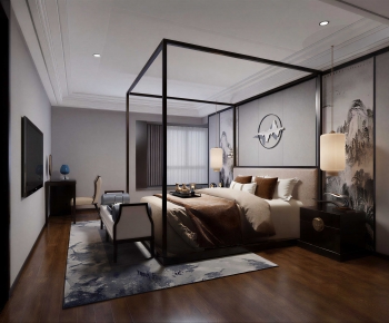 New Chinese Style Bedroom-ID:389542107