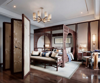 New Chinese Style Bedroom-ID:758549935