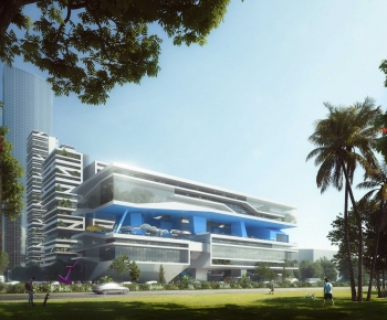 Modern Appearance Of Commercial Building-ID:232228042