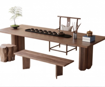 New Chinese Style Tea Tables And Chairs-ID:255376106