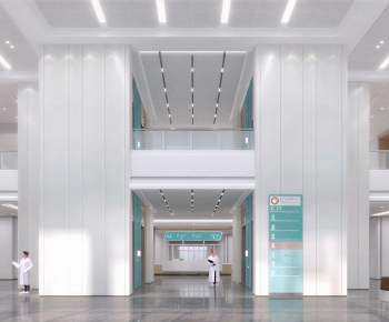 Modern Hospital Hall-ID:725719935