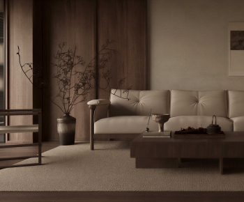 Wabi-sabi Style A Living Room-ID:669539932