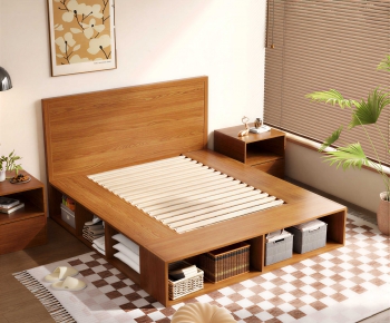 Modern Double Bed-ID:195230964