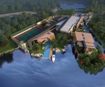 Modern Architectural Bird's-eye View Planning-ID:857980974