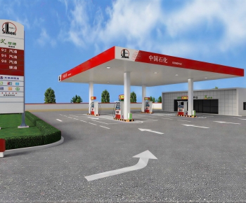 Modern Gas Station-ID:590898047