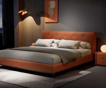 Modern Double Bed-ID:519546996