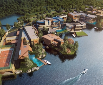 Modern Architectural Bird's-eye View Planning-ID:311140061