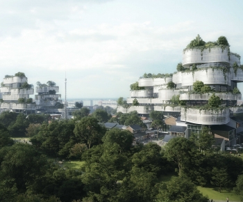 Modern Architecture Of Artistic Style-ID:614681965