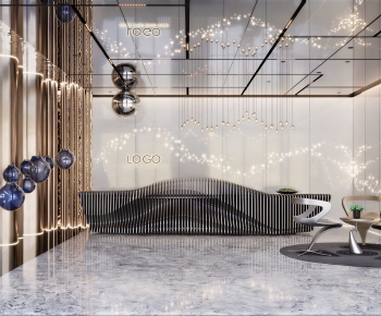 Modern Office Reception Desk-ID:349253891