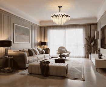 Simple European Style A Living Room-ID:485654128