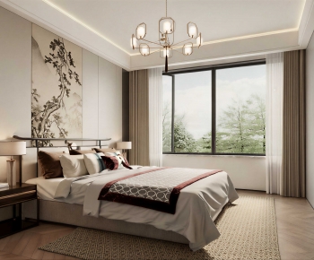 New Chinese Style Bedroom-ID:702327012