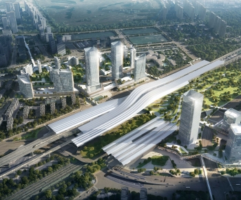 Modern Architectural Bird's-eye View Planning-ID:390026095
