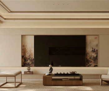 New Chinese Style A Living Room-ID:700215107