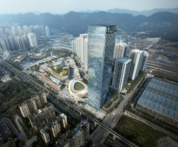Modern Architectural Bird's-eye View Planning-ID:724079684