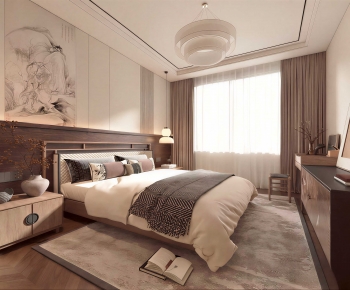 New Chinese Style Bedroom-ID:388927947