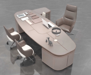 Modern Office Desk And Chair-ID:987149956
