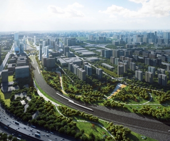 Modern Architectural Bird's-eye View Planning-ID:970759438