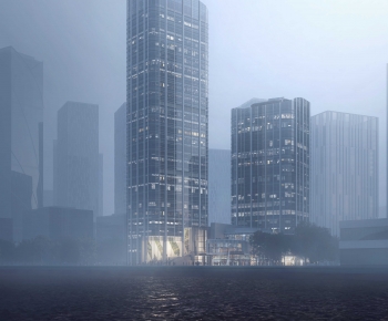 Modern Appearance Of Commercial Building-ID:718688961