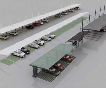 Modern Outdoor Parking Lot-ID:363778114