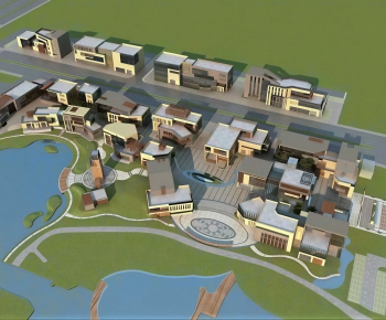 Modern Architectural Bird's-eye View Planning-ID:319988972