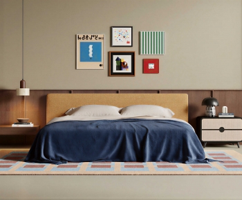 Modern Double Bed-ID:503942977