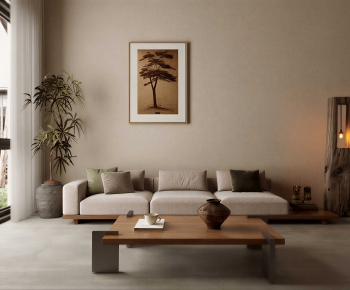 Wabi-sabi Style A Living Room-ID:377640018